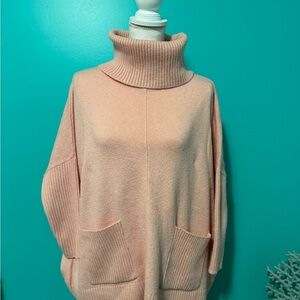 LOFT Soft Peach Turtleneck Sweater